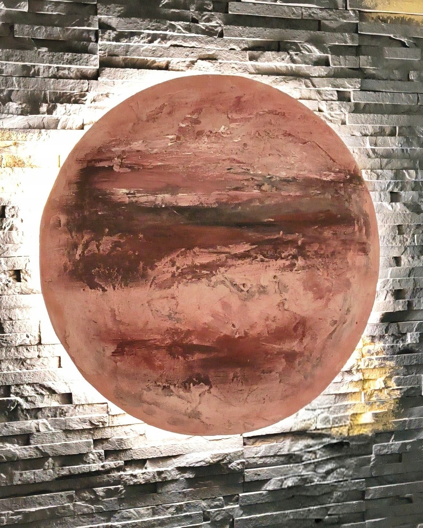 Umělecká dekorace Plochá socha Mars Kombinace umění a osvětlení