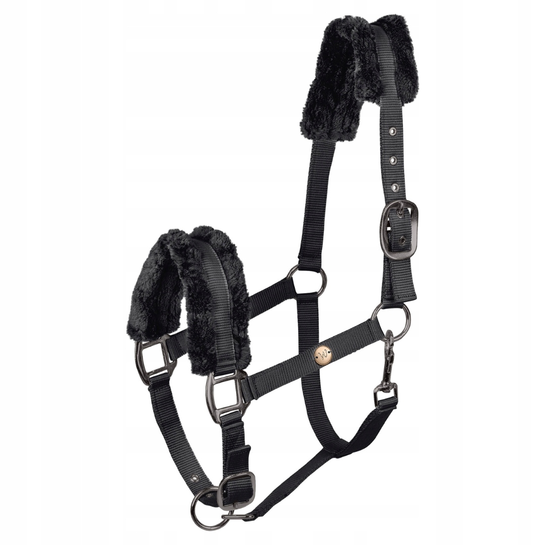Uzda s kožešinou Modern Rosé černý/antracit Waldhousen Full