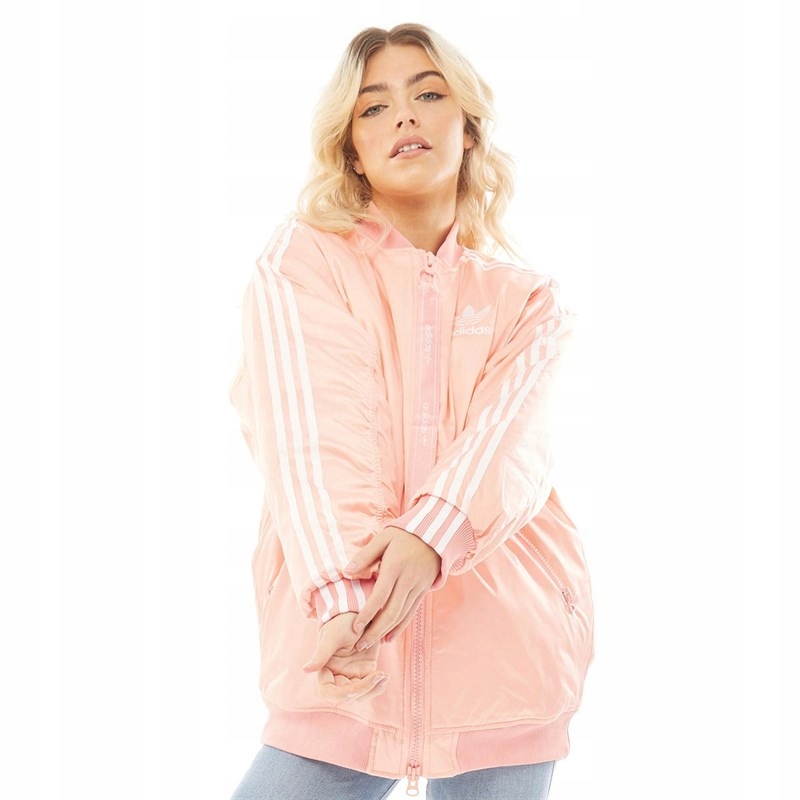 Adidas Originals Dámská bomber bunda se 3 proužky růžová velikost Xs