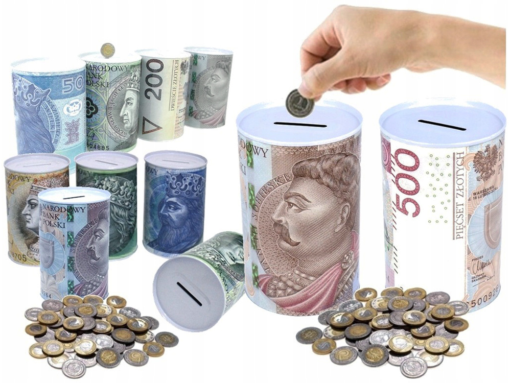 Skarbonka metalowa na pieniądze puszka xxl duża Płeć chłopcy dziewczynki