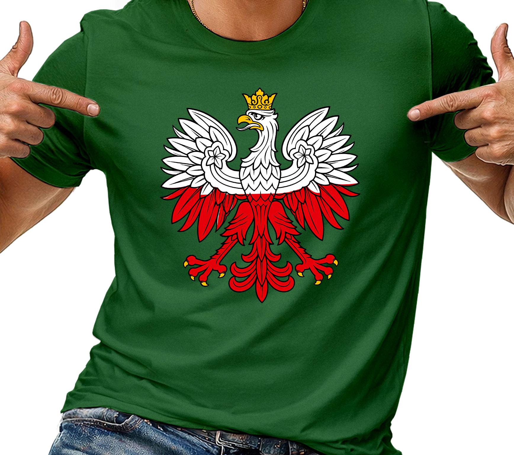 Tričko Tričko Pánské Orel Bílý Znak Polský Vlastenecký Dárek S