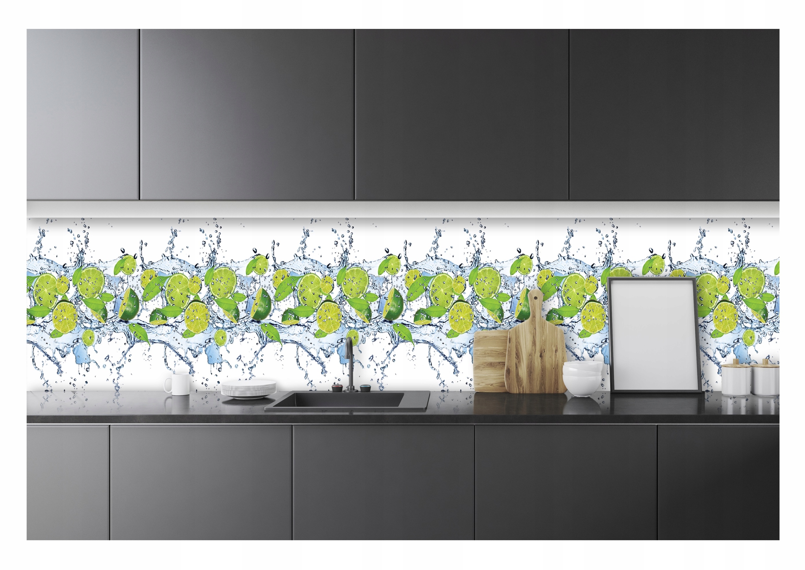 Fototapeta do kuchyně Omyvatelná limetková voda 250x60