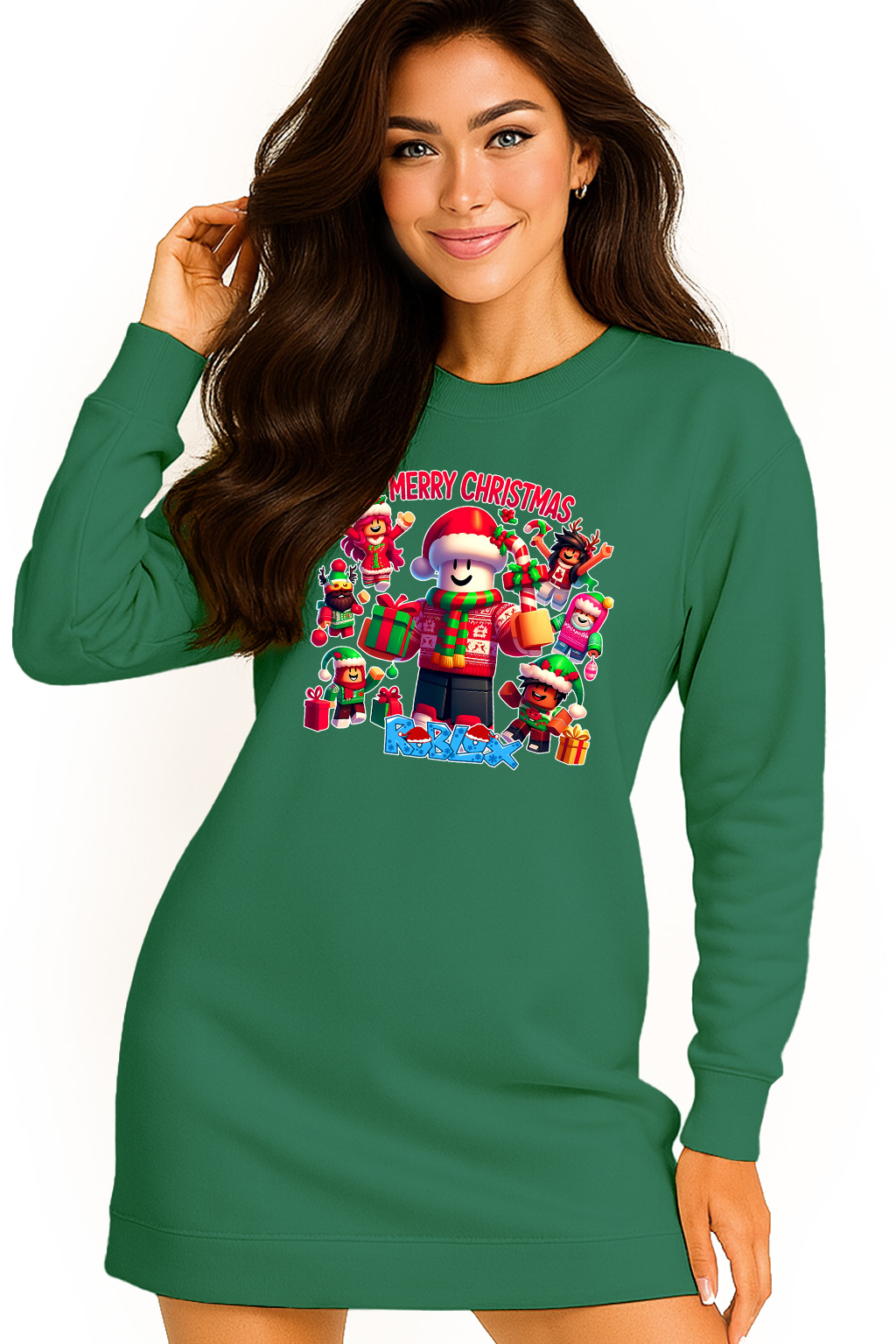 Mikina Vánoční Oversize Šaty Roblox Dárek K Vánocům XXL