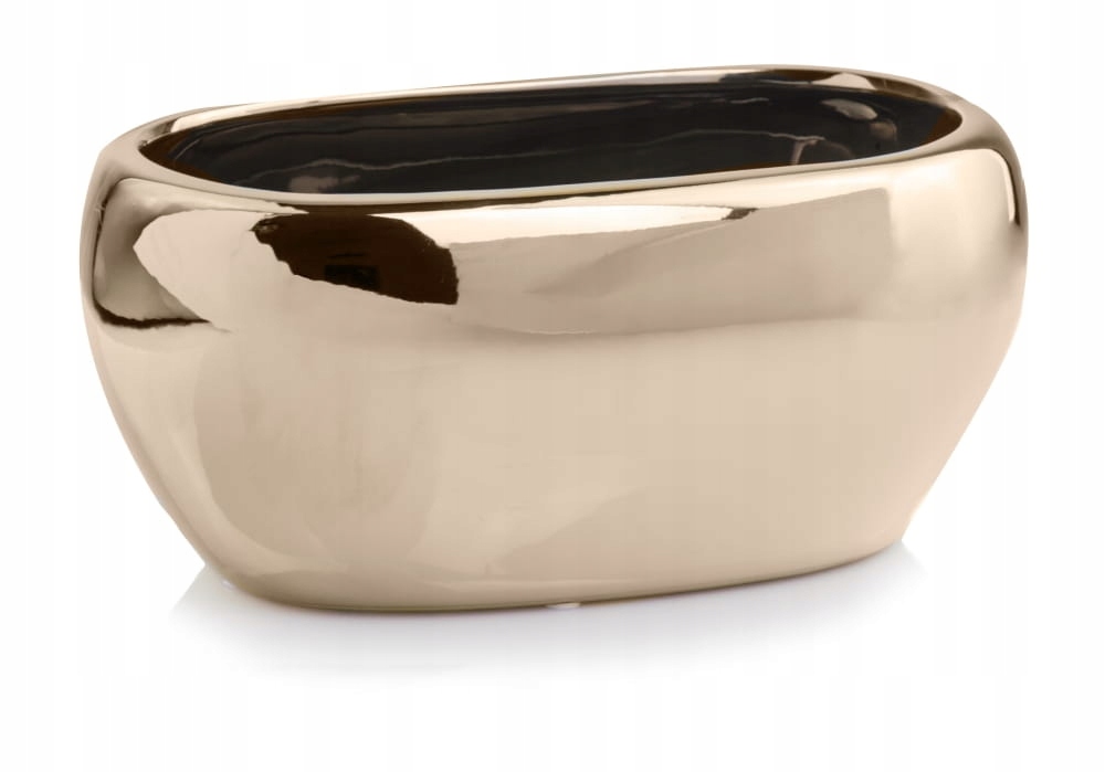 

Doniczka Osłonka Ceramiczna Złota Rynna Dekoracja