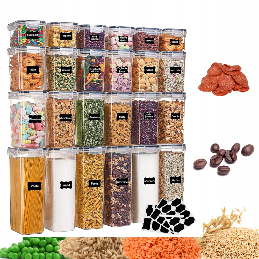 Nádoby Na Potraviny Pro Skladování Mouky, Cukru, Rýže A Ořechů