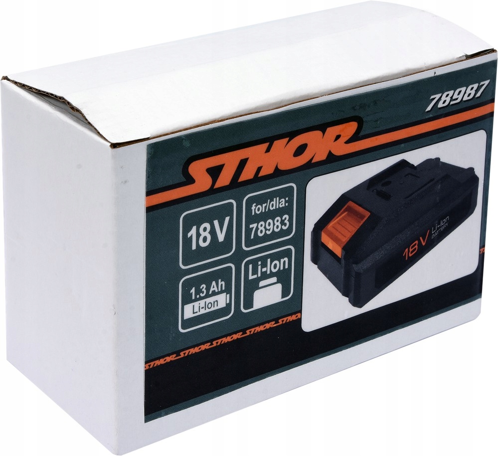 AKUMULATOR LI-ION 18V 1,3 AH DO WKRĘTARKI STHOR Typ akumulatora Li-Ion