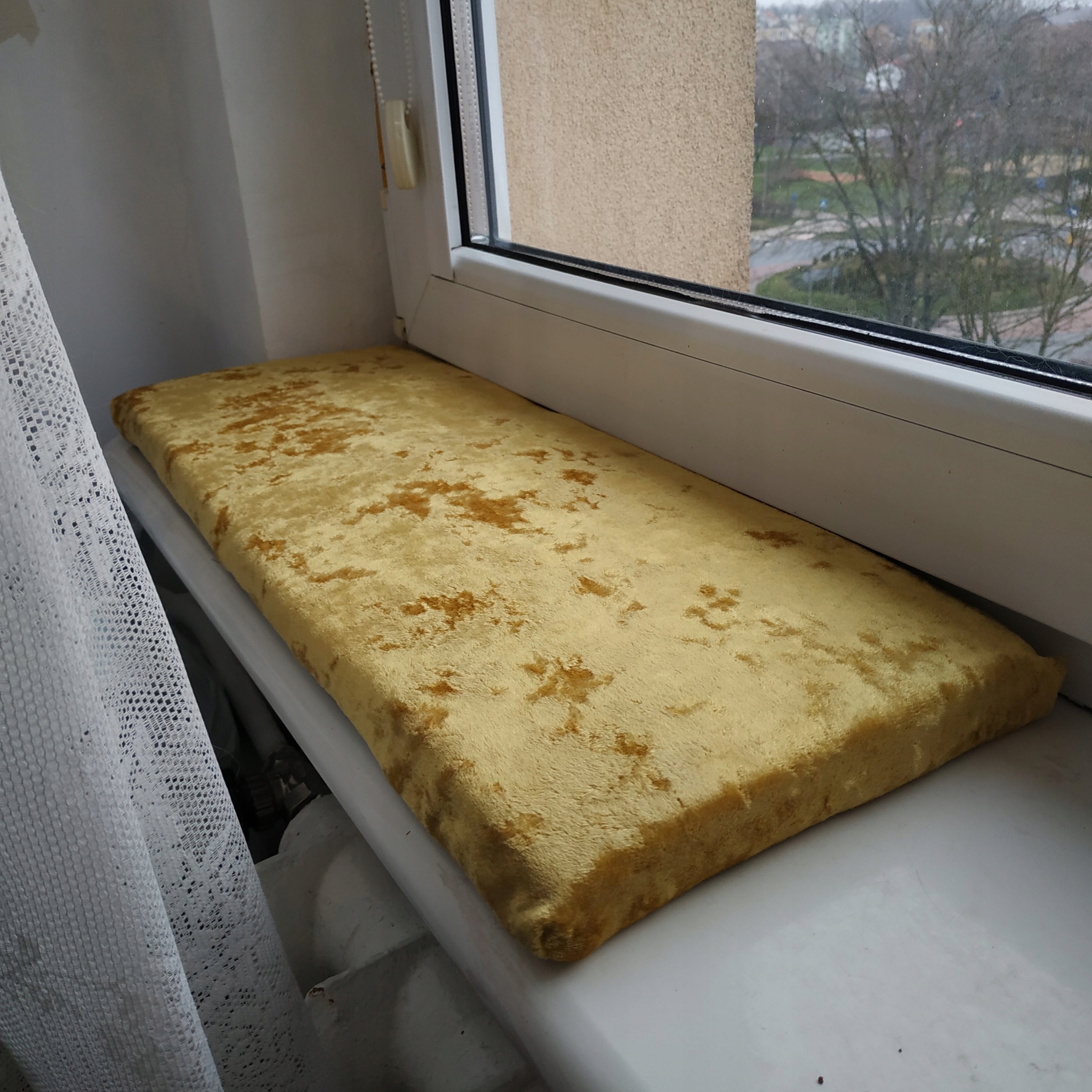 

legowisko poduszka na parapet dla kota parapeciak