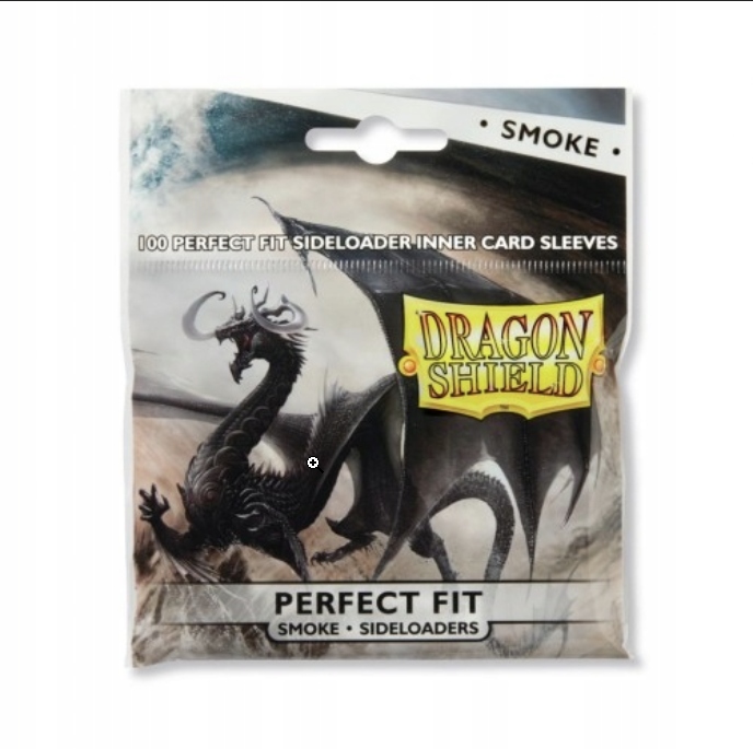 100 koszulek na karty Dragon Shield: Perfect Fit Sideloader Sleeves Smoke