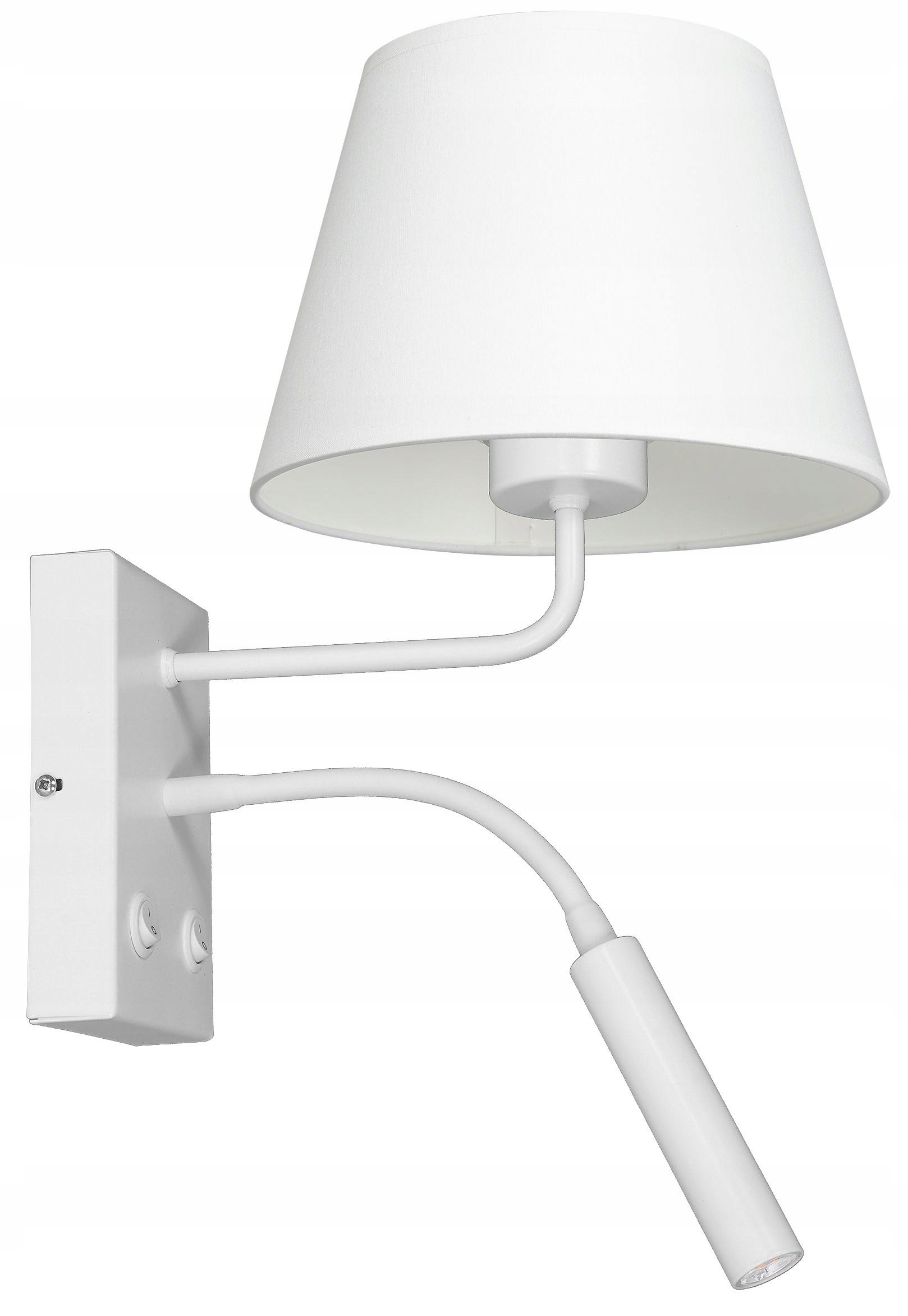 Nástenná lampa Arden biely kužeľ 1xE27+G9 nastaviteľná do spálne