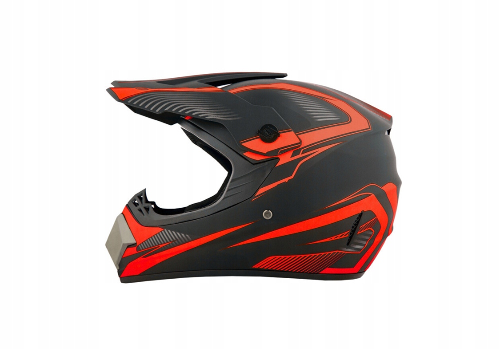 Kask Enduro Cross Quad Atv Pitbike Rower Bmx Hulajnoga Czarny Czerwony XL