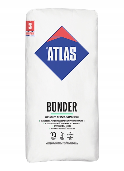 

Atlas Klej Bonder do płyt kartonowo gipsowych 25kg