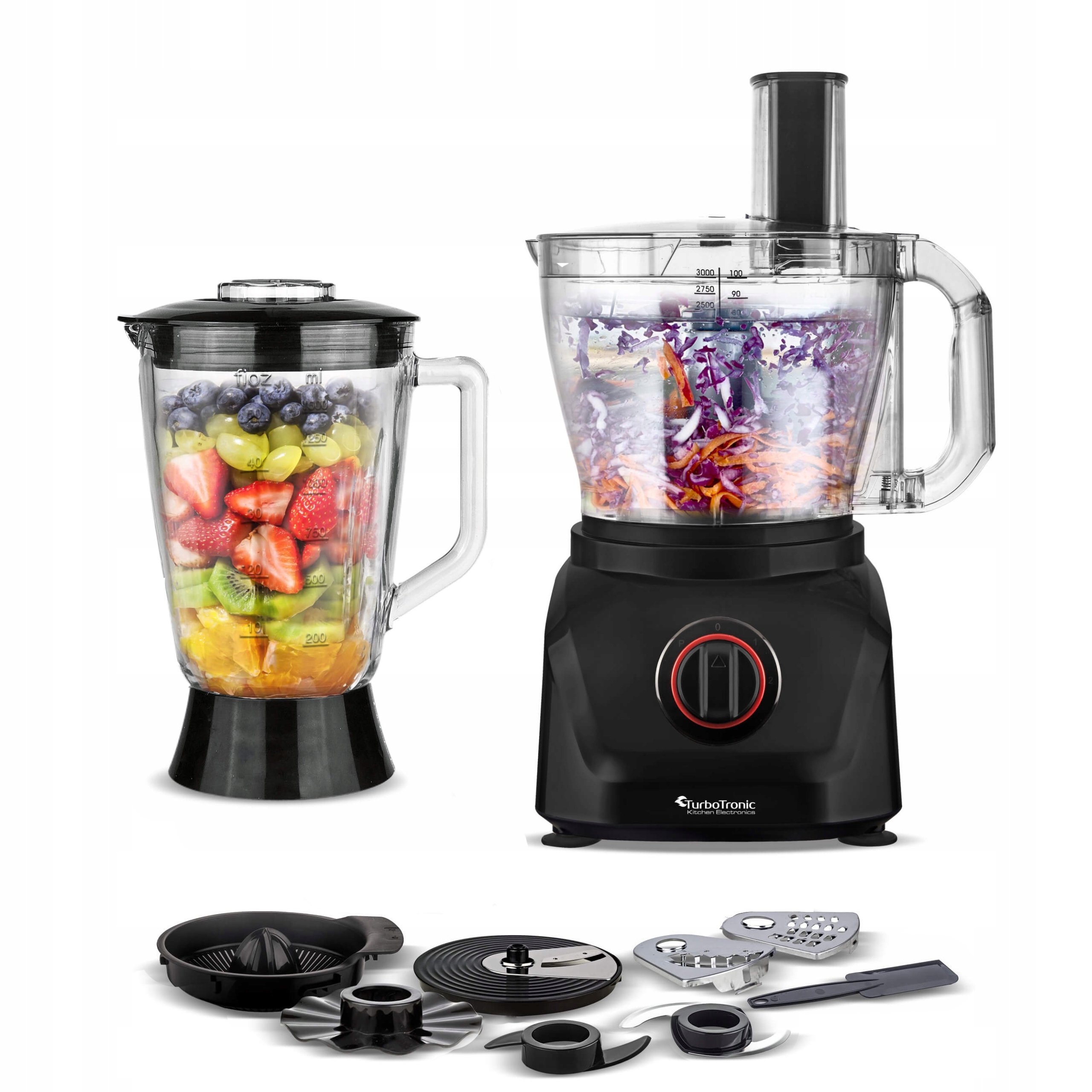 Blender mikser malakser wielofunkcyjny robot TurboTronic 1900w dwa naczynia