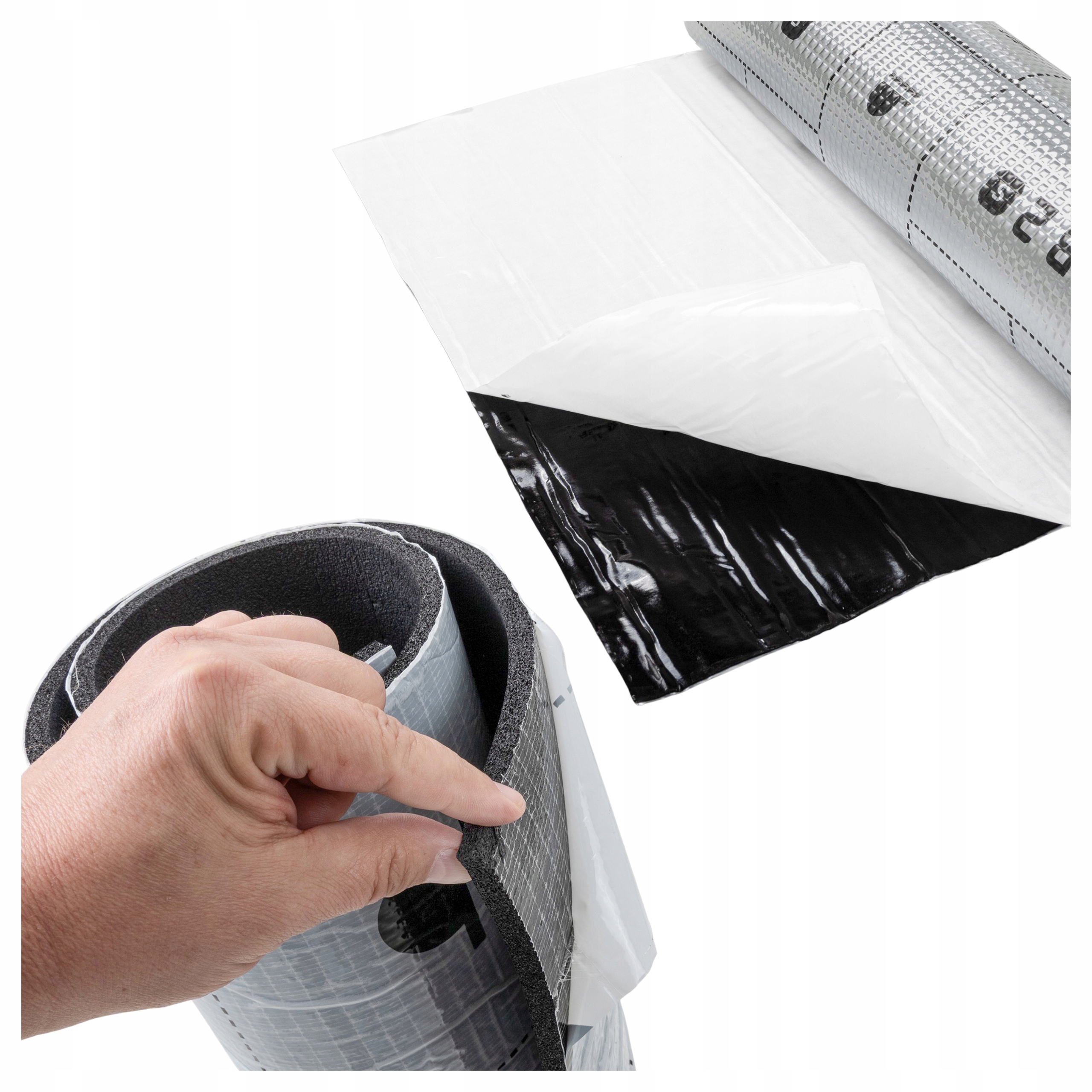 Vertikální kanalizační akustická butylová tlumící podložka s gumovým lepidlem