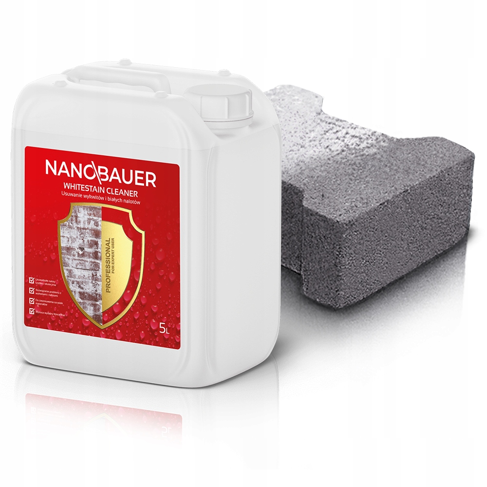 Tekutý koncentrát pro odstranění vápenných výkvětů Nanobauer 5 l na 75-150 m²