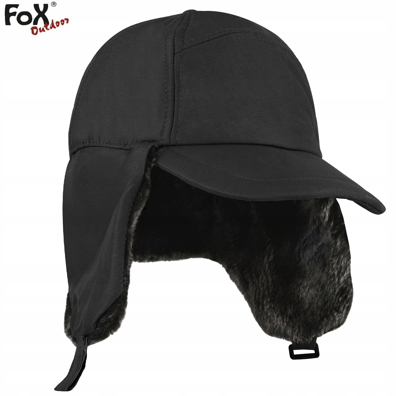 CZAPKA USZATKA ZIMOWA MĘSKA FOX TRAPPER CZARNA Kod producenta 1050b