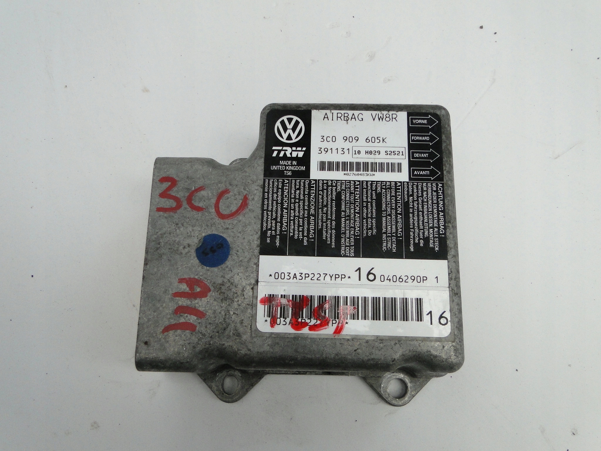 SENSOR AIRBAG 3C0 3C0909605K VW PASSAT B6 Producent części Volkswagen OE