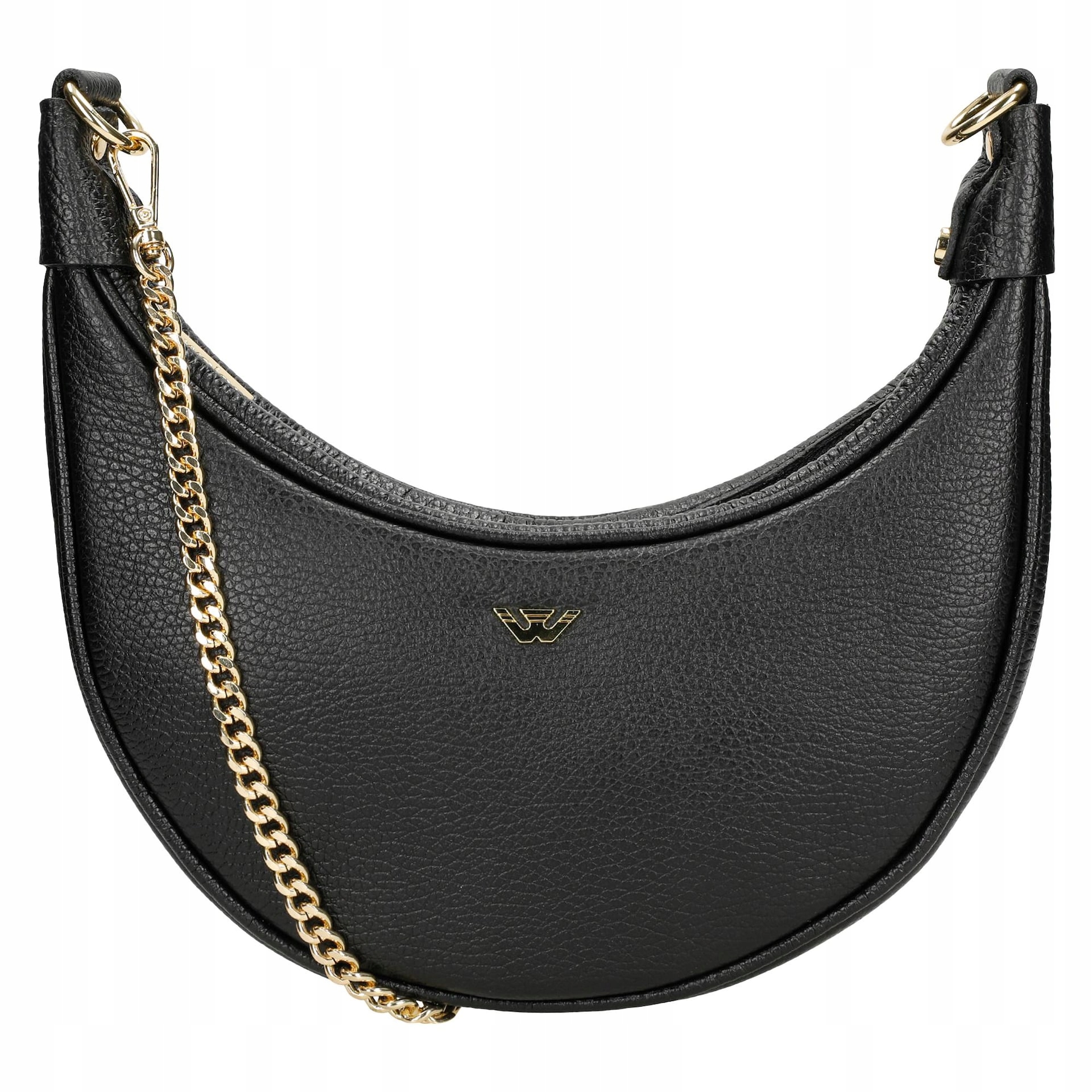 Malá černá bageta s zlatým řetízkem