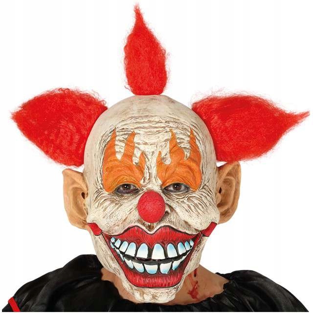 MASKA lateksowa KLAUN horror HALLOWEEN kolorowa
