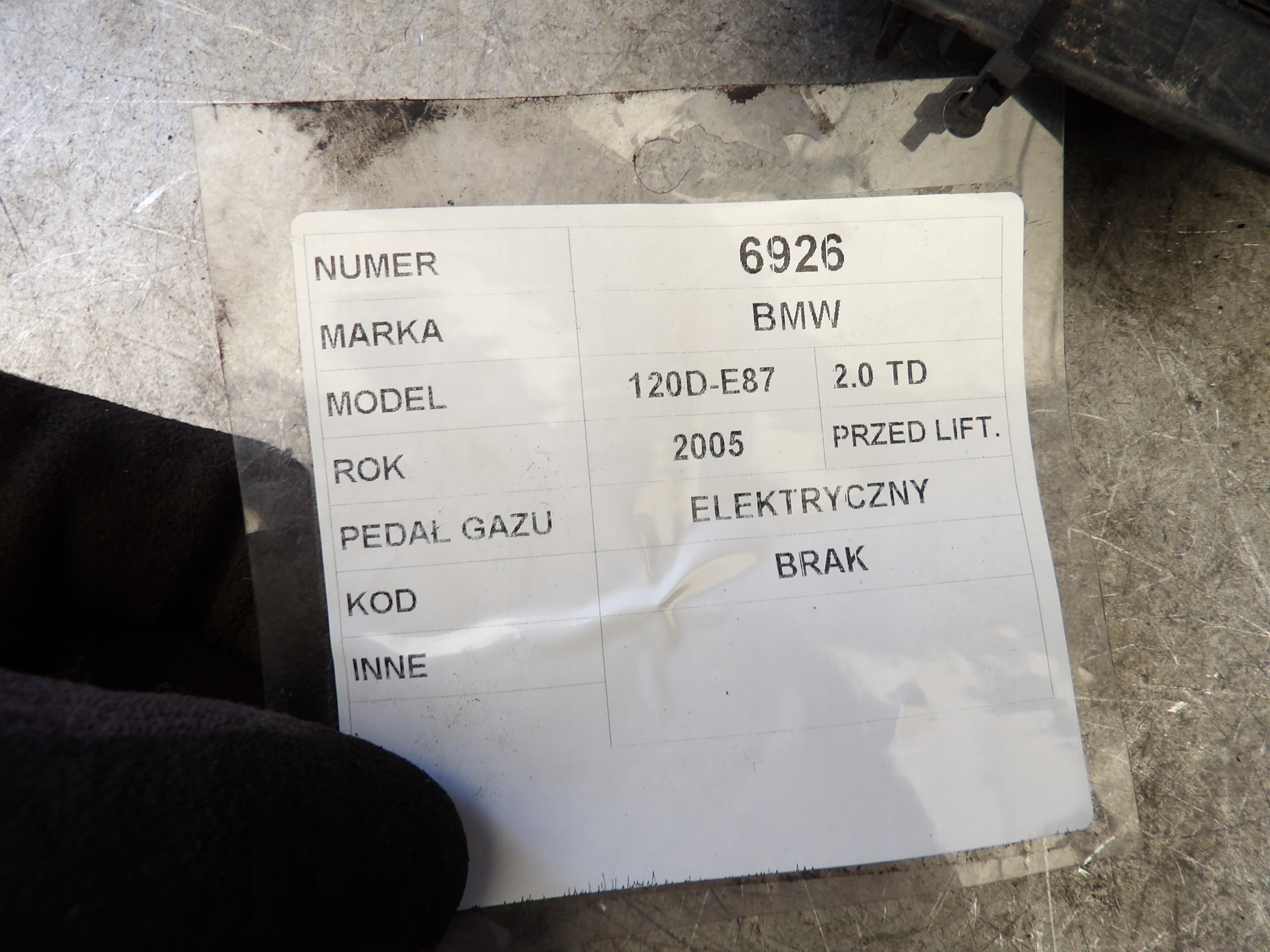 BMW 120D E87 Gaspedal