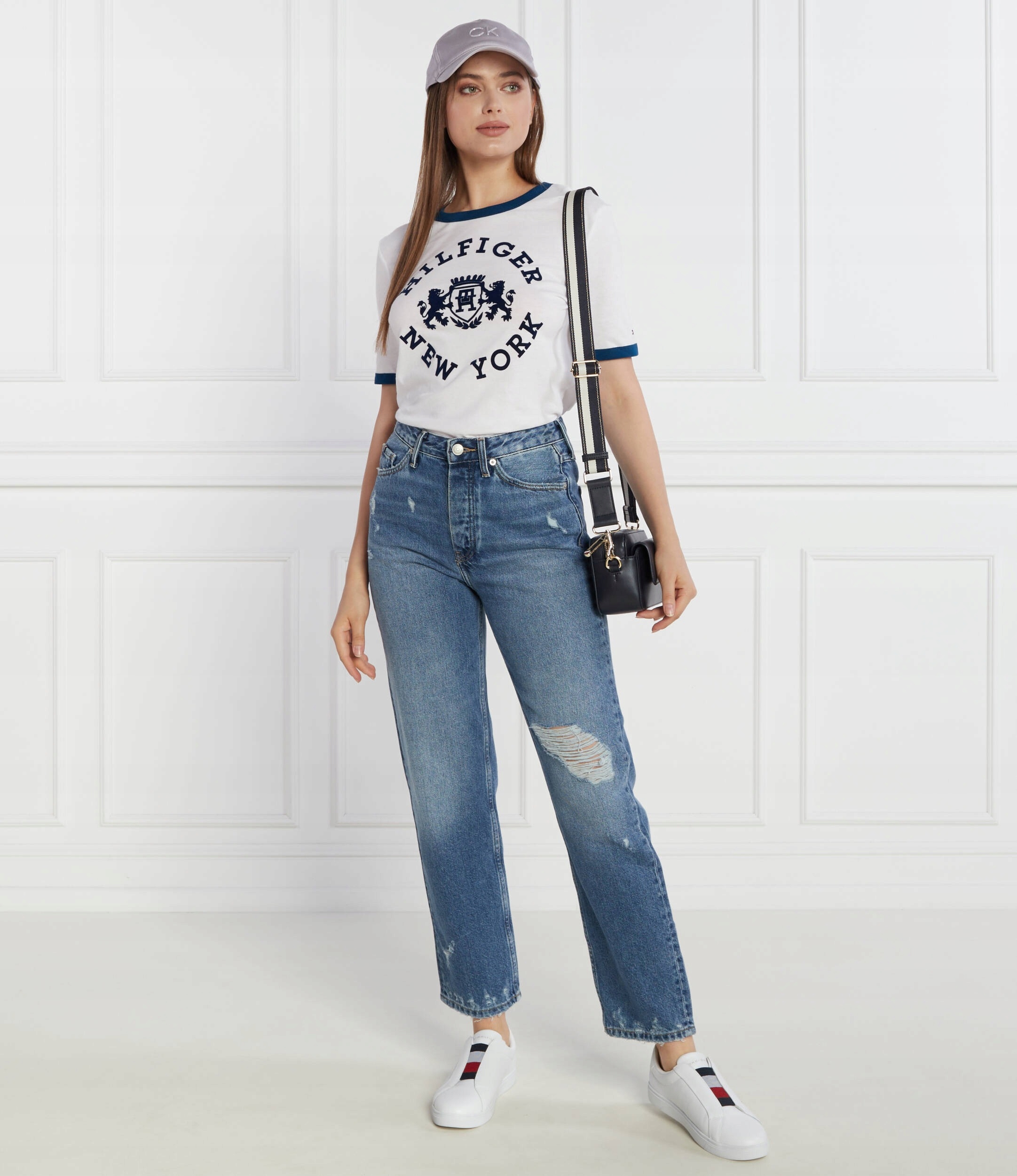 Tričko Bluza Tommy Hilfiger Reg Varisity Flock WW0WW39834 R XL