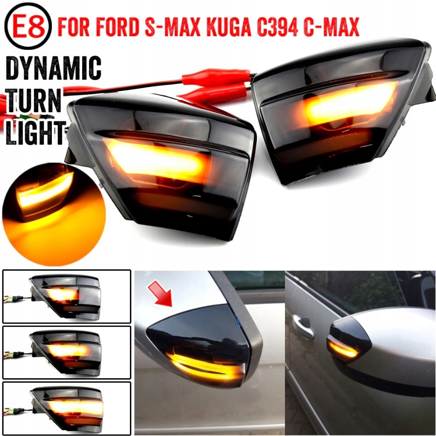 MIGACZE DYNAMICZNE LED FORD GALAXY MK2 S-MAX MK1 Strona zabudowy Lewe boczne Prawe boczne