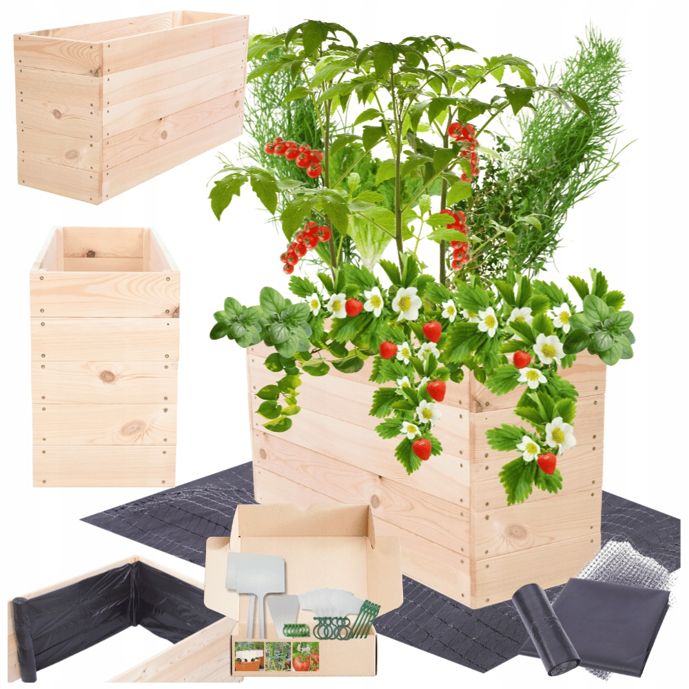 Květináč zeleninová zahrada záhon vyvýšená truhla pařeniště impregnace 45x100x30