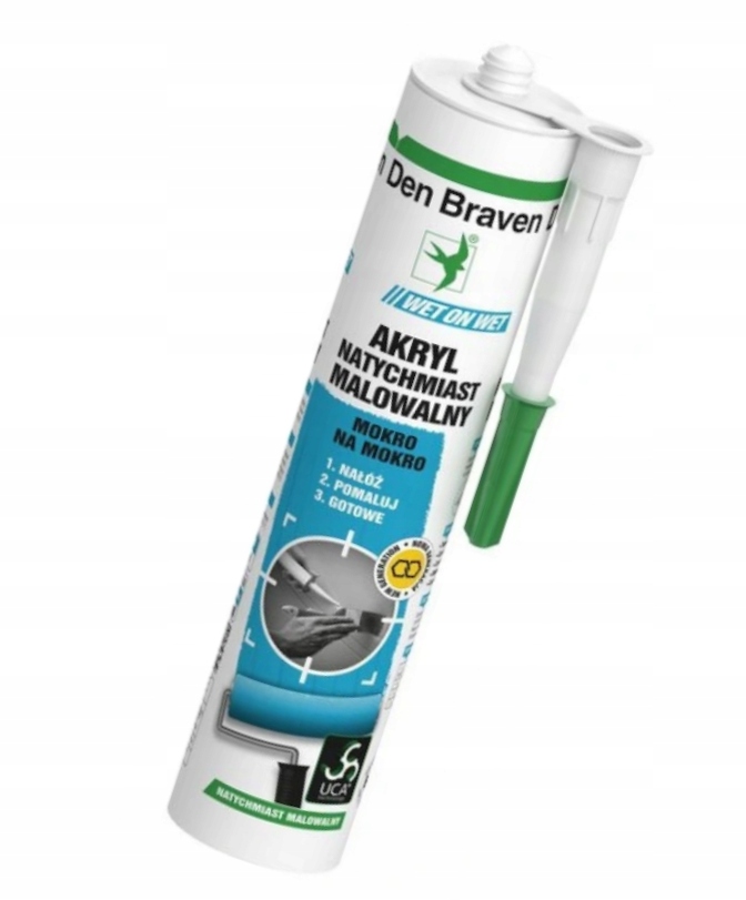 Den Braven Akryl Natychmiast Malowalny Na Mokro Biały Wet On Wet 300ml