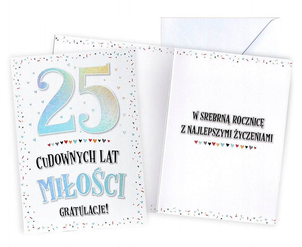 

Cudowna Kartka z życzeniami z okazji 25 rocznicy