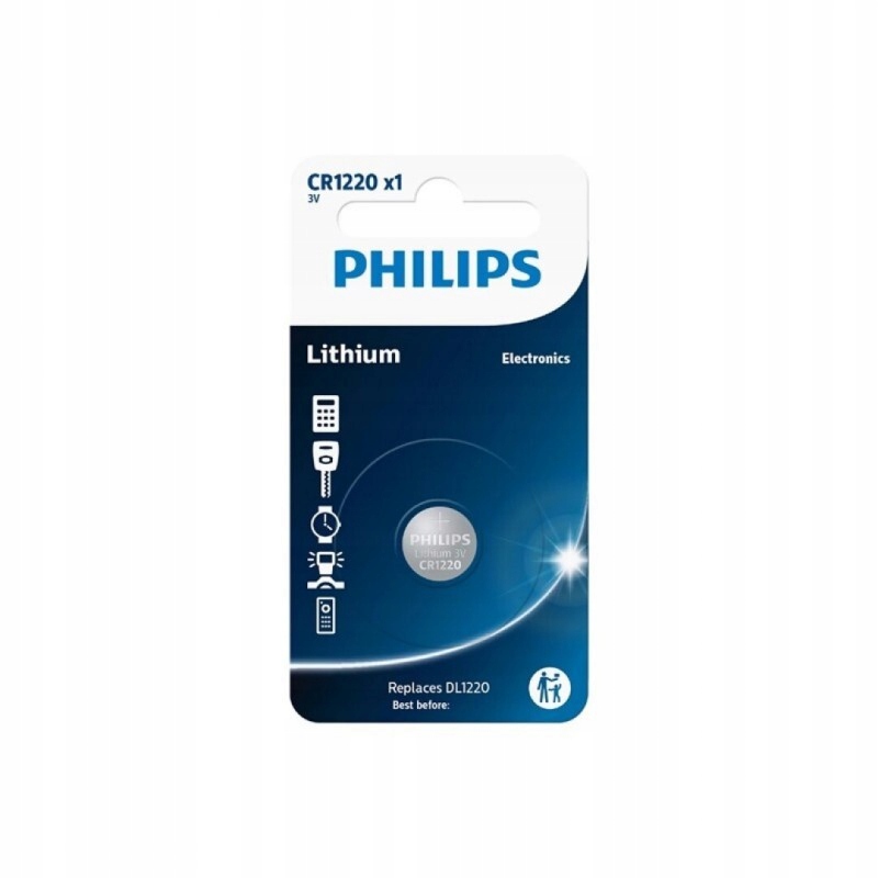 

Bateria litowa Philips Cr 1220 3V 1 sztuka