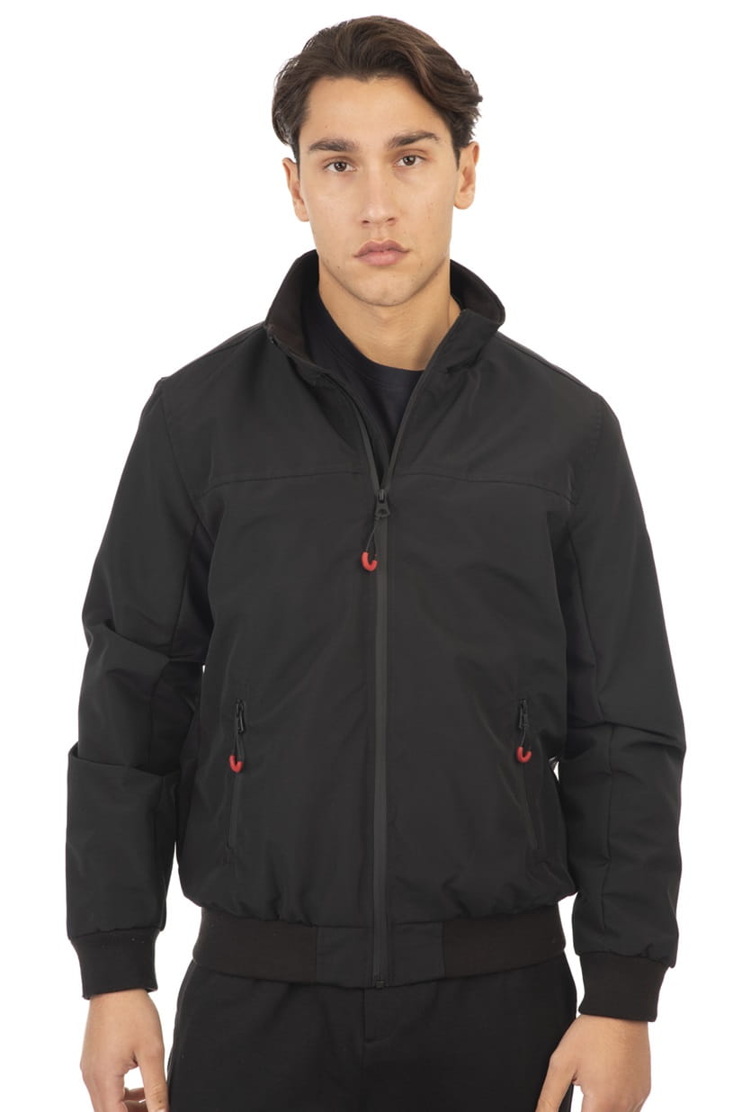 Velká pánská přechodová bunda černá MJK-2017 Double