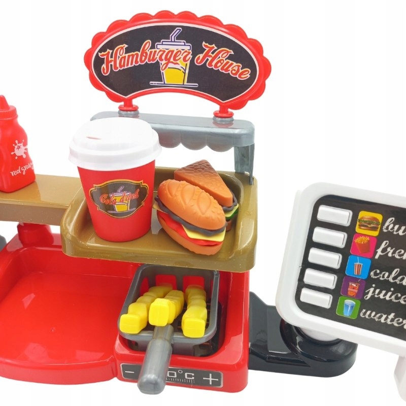 SKLEP RESTAURACJA MAŁY KASJER SPRZEDAWCA KASA FAST FOOD BURGERY PREZENT 3+ Seria 45043