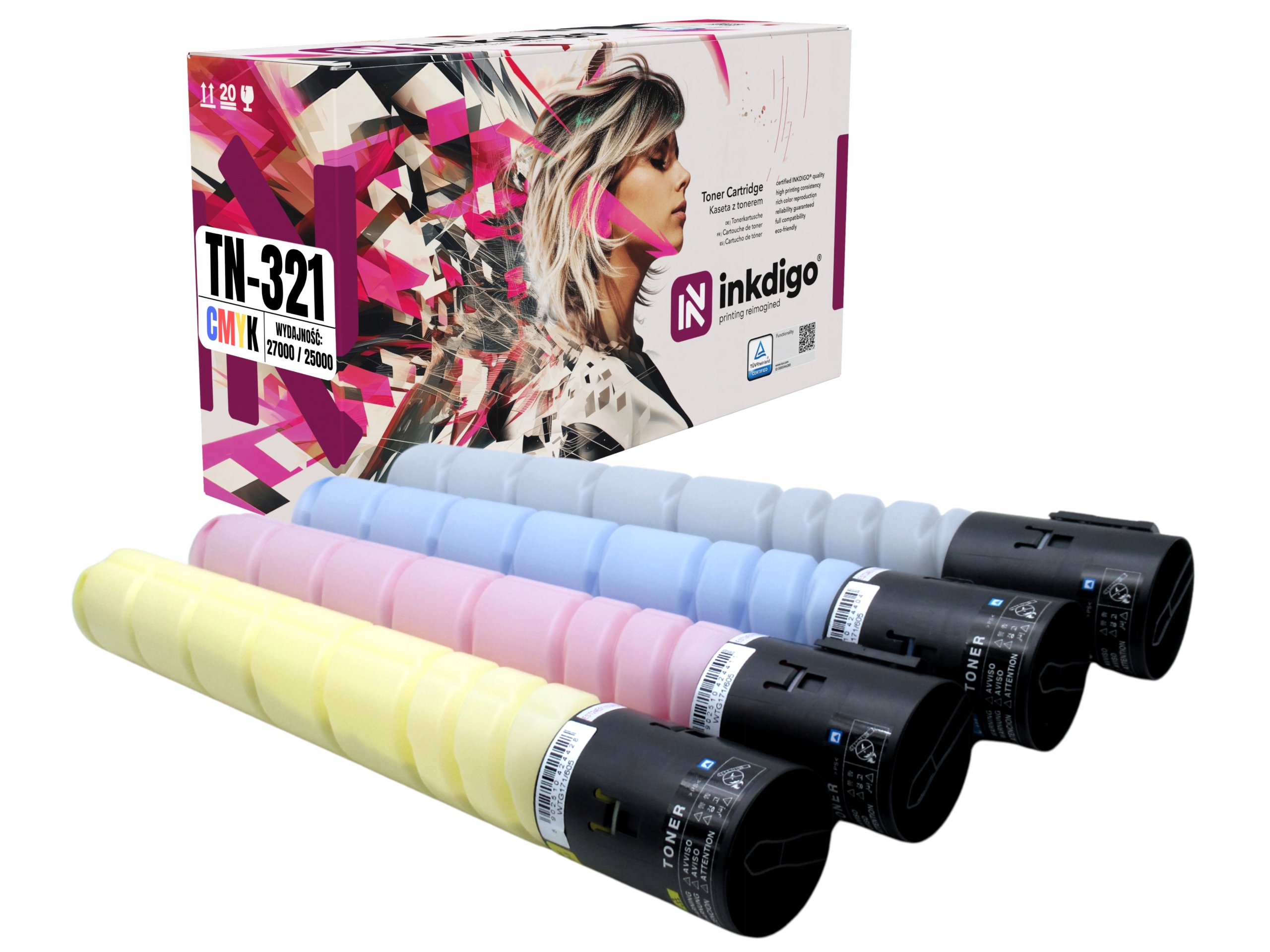 4x Toner do Drukarki Konica Minolta C224E C284 TN321 Bizhub c224e Toner