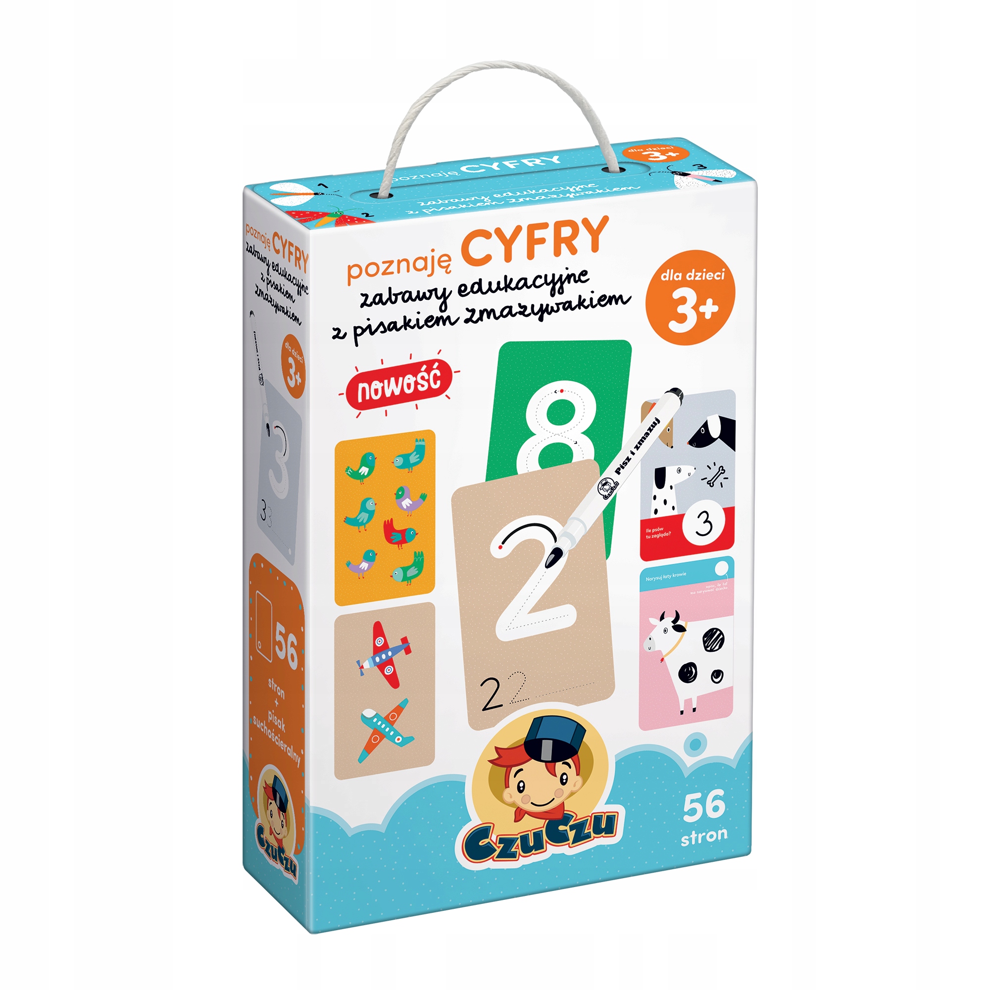 

CzuCzu Poznaję Cyfry z pisakiem zmazywakiem 3+