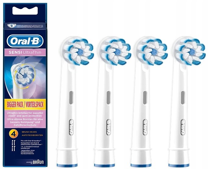 

4x Oryginalne Końcówki Oral-b Sensitive Clean