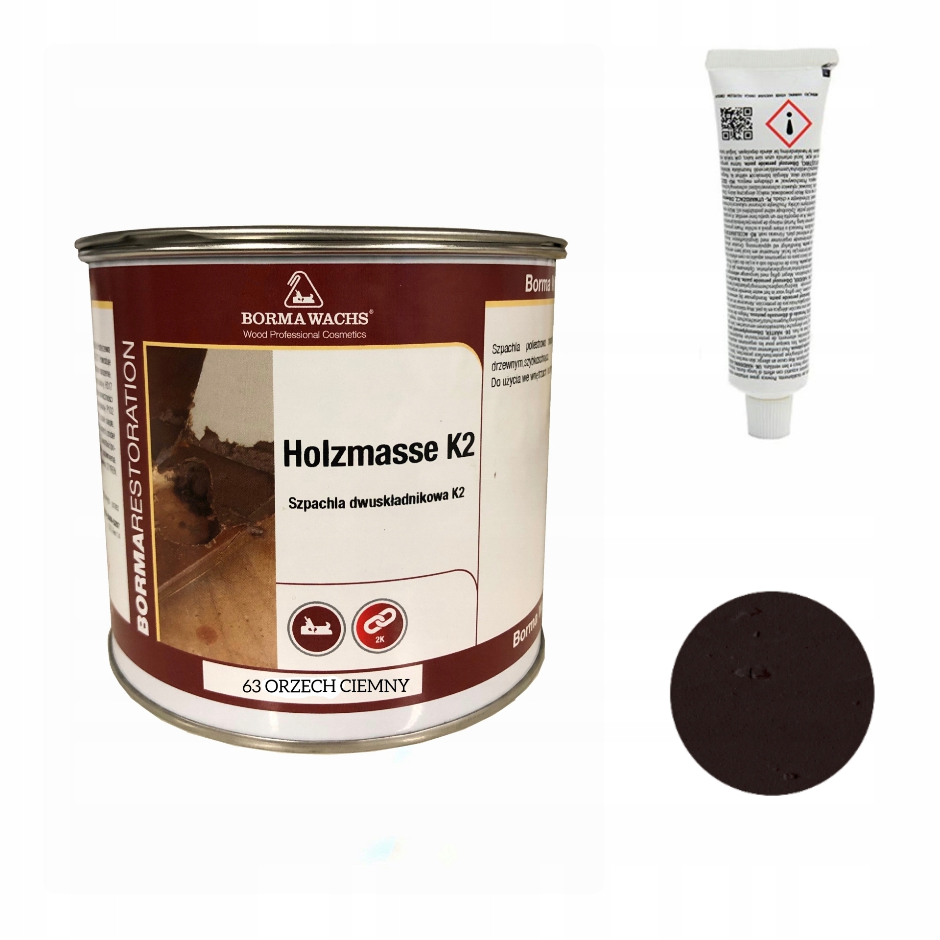 

Szpachla Do Drewna/Holzmasse K2 /Orzech Ciemny 63