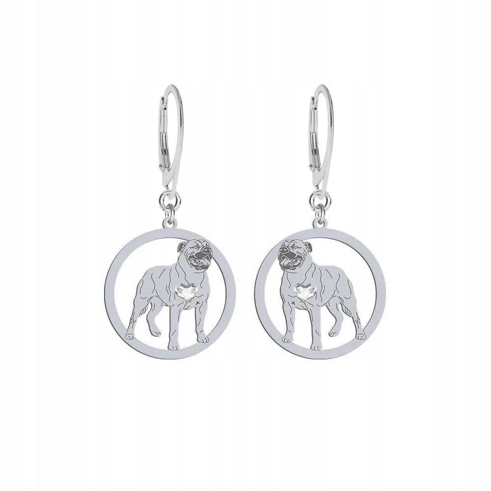 Stříbrné Náušnice s pejskem Ca de Bou pes z Mallorky 925 Žena Gravírování Bonus