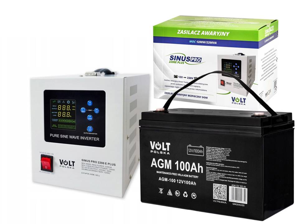 Záložní Zdroj Ups Sinus Pro 2200E Plus 12/230V Akumulátor 100AH Agm
