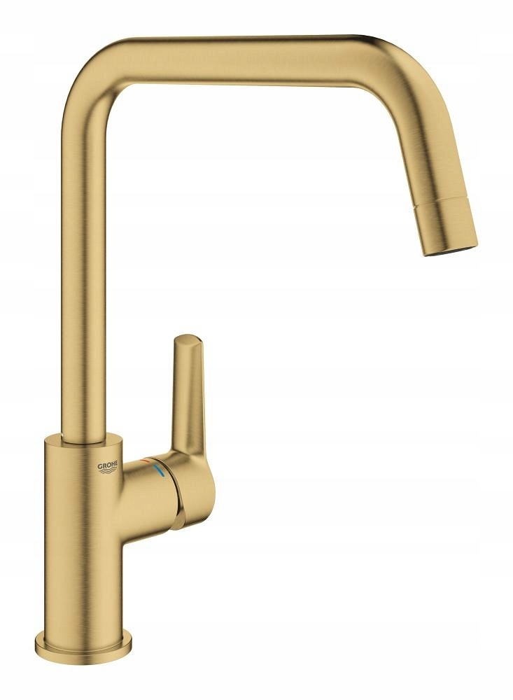 Kuchynská batéria Grohe otočná, zlatá, rýchla montáž hadice 30470GN0