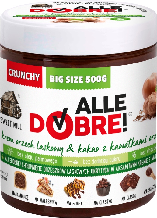 Здоровый шоколадный крем AlleDobre! 500g Trade Name AlleDobre