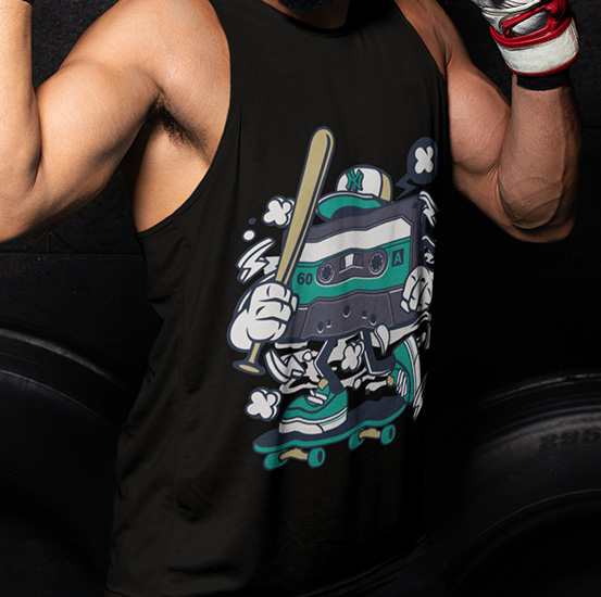 TANK TOP ANIMOWANE CASSETTE SKATER Marka inna