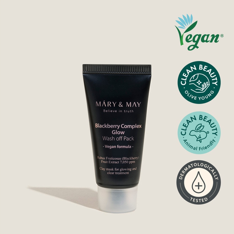 Mary&May Blackberry Complex Glow Wash off Pack 30 g - Rozjaśniająco-ujędrniająca maseczka do twarzy — 2