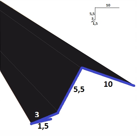 Obróbka balkonu 3 dł.1,95 m ral 7016 połysk GRAFIT Kod producenta obróbka balkonu