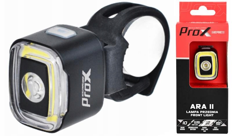 LAMPA ROWEROWA PRZÓD PROX ARA II LED 200Lm USB-C