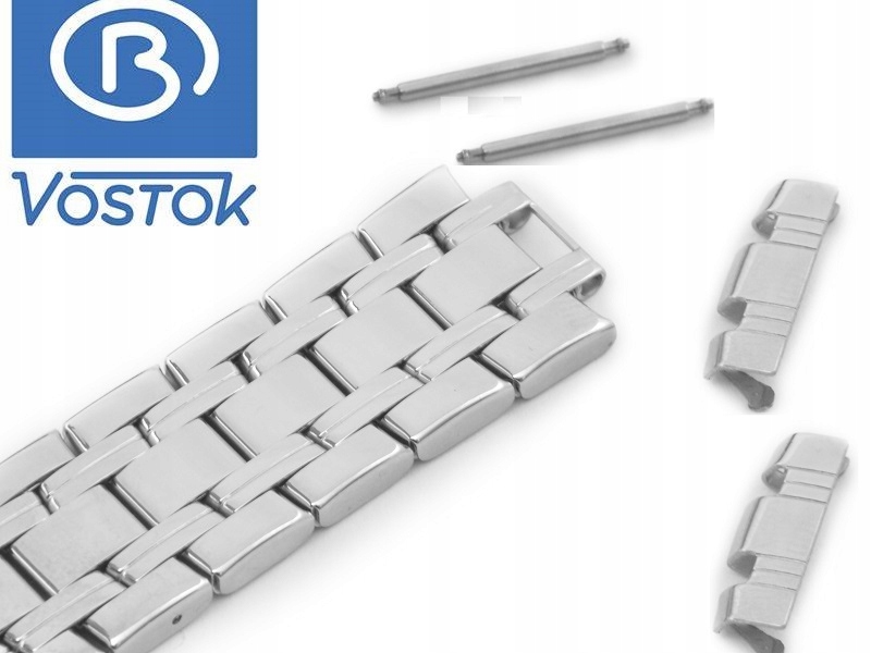 Ocelový Náramek Pro Hodinky Vostok 18 MM