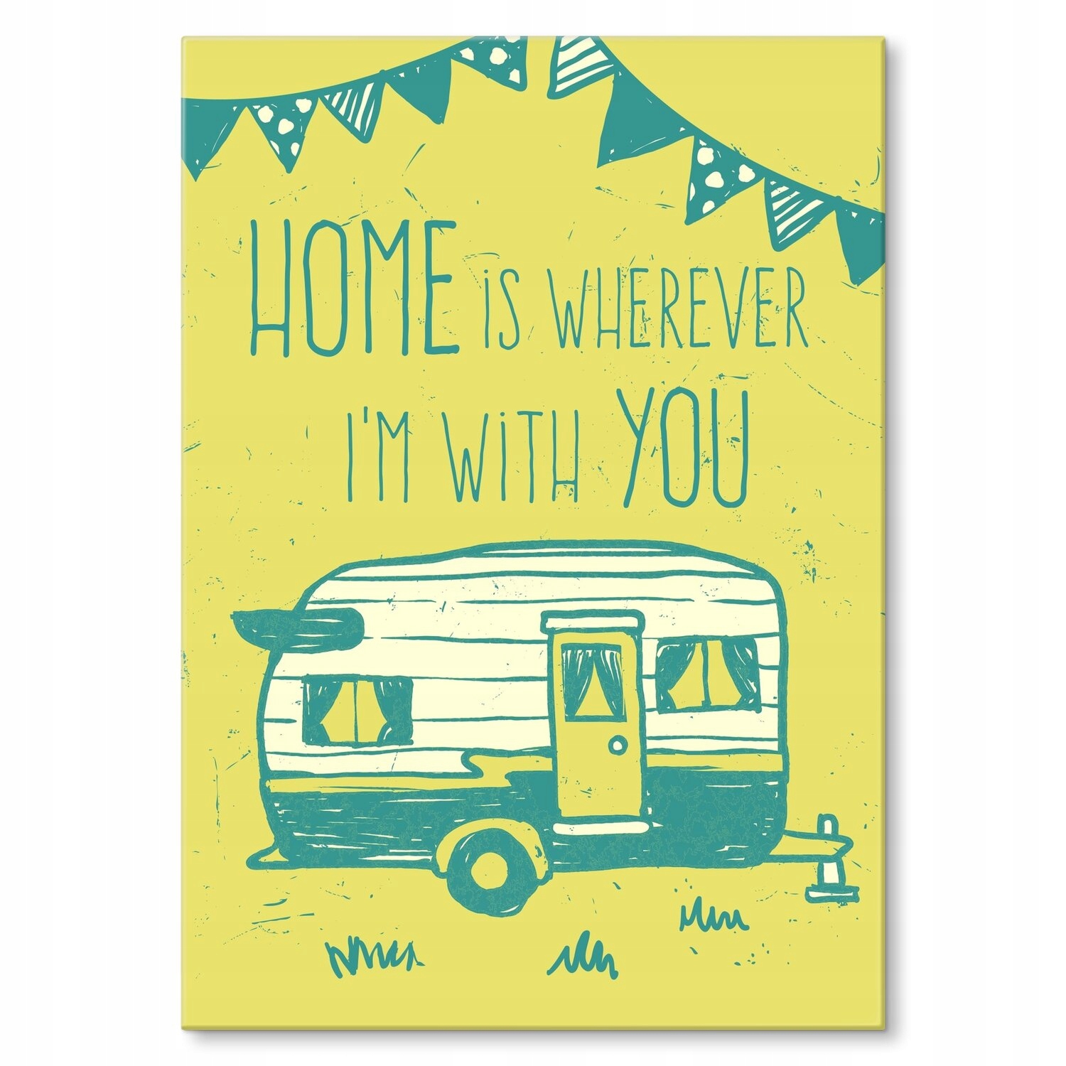 Kovový plakát Home is wherever Dárek 30 x 42 cm