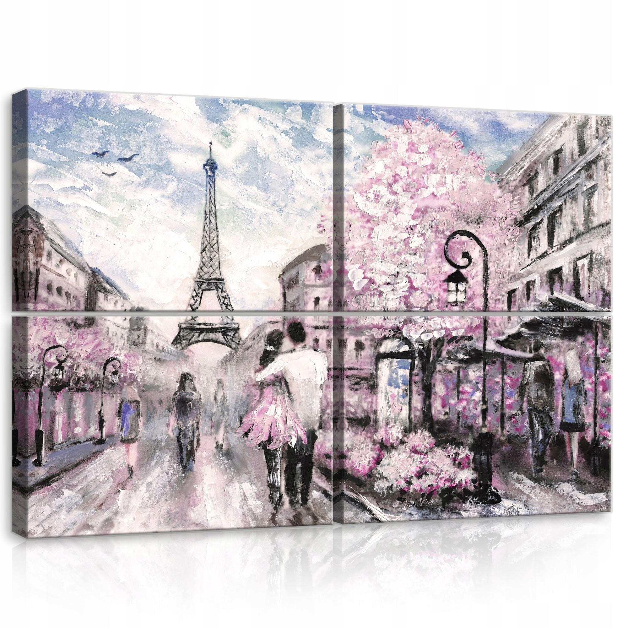 Obraz 120x80 Paríž Eiffelova veža romantika jar krajina mesto impasto