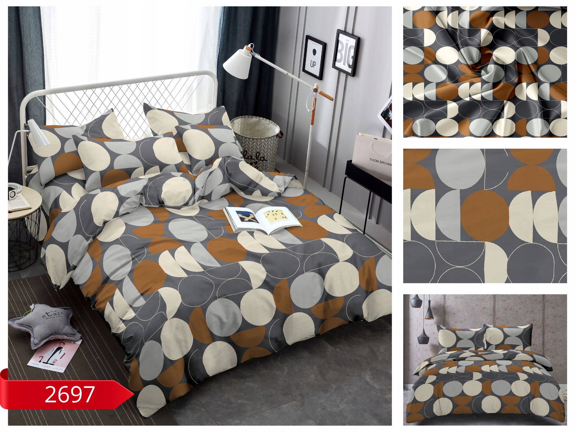 POŚCIEL 200x220 +2 POSZEWKI KOMPLET POŚCIELI 3D DWUSTRONNA Wzór dominujący Inny wzór