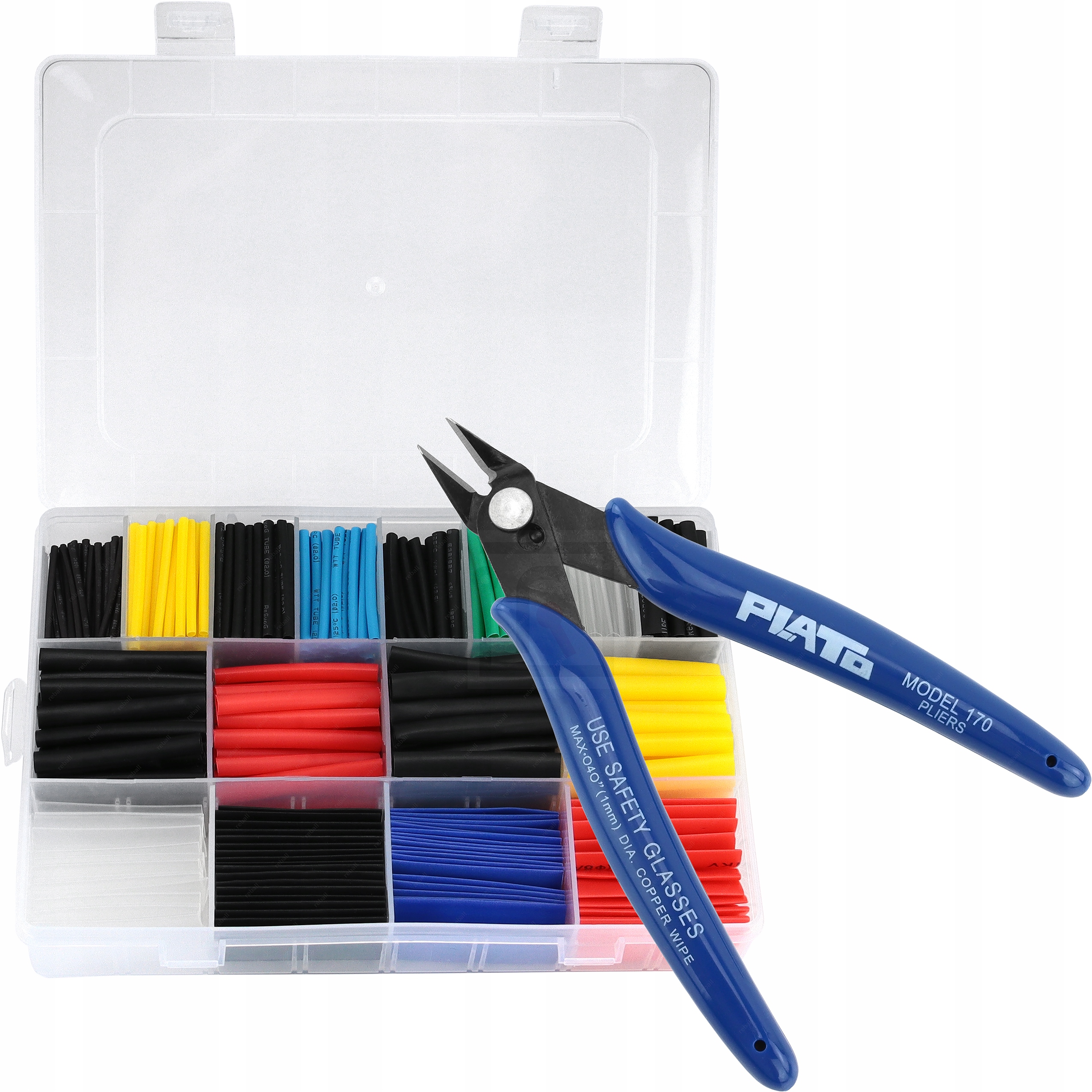 580ШТ термоусадочные трубки набор + плоскогубцы