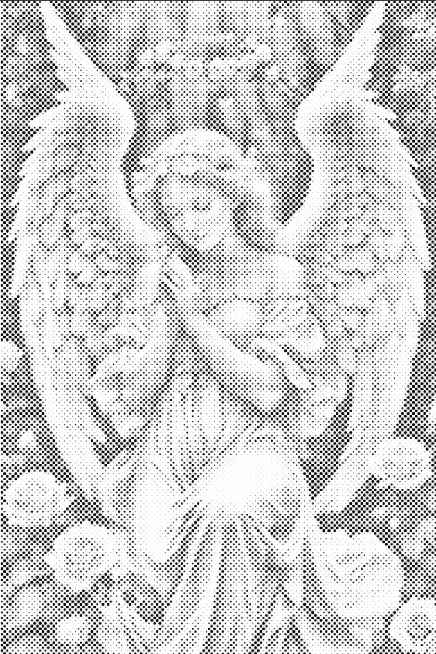 Tečkování Dotting Painting Anděl Růžový Andílek Náboženství Velký 80x120cm