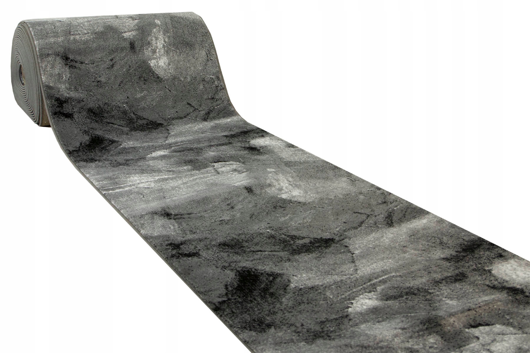 

szer. 120 cm Miękki Chodnik Grafit Czarny Kremowy